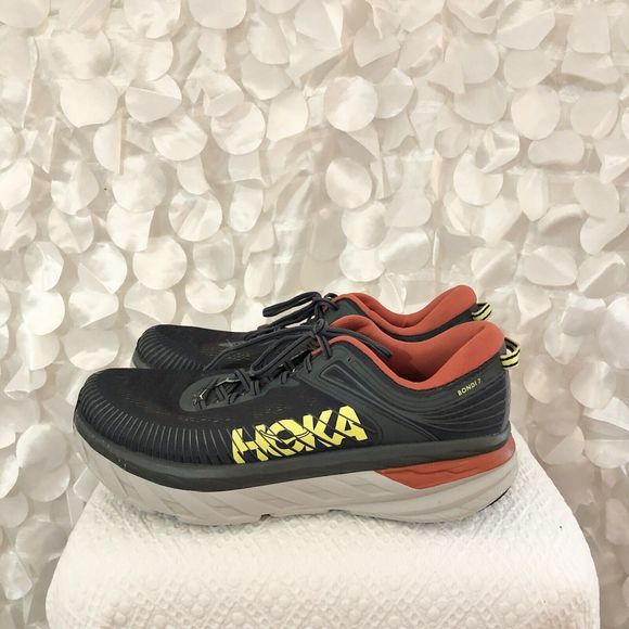 Hoka One One BONDI 7 Mens 13EE 2E Dark Grey Running Sneakers Shoes *No INSOLES* - Picture 4 of 11